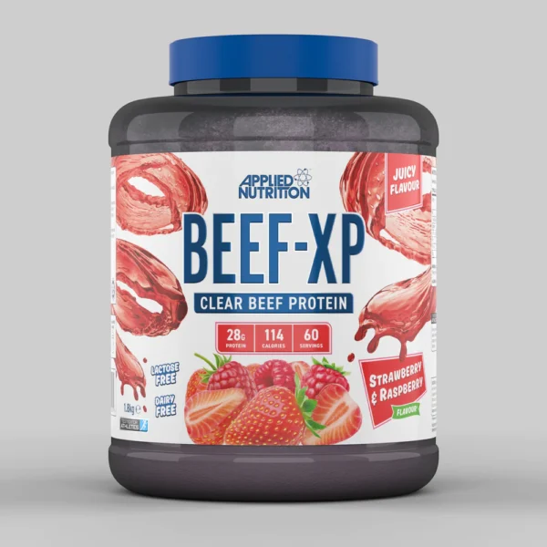 Beef XP Juicy Flavours 1.8kg Strawberry Raspberry 1000x1000 1 پروتئین هیدرولیز بیف اپلاید